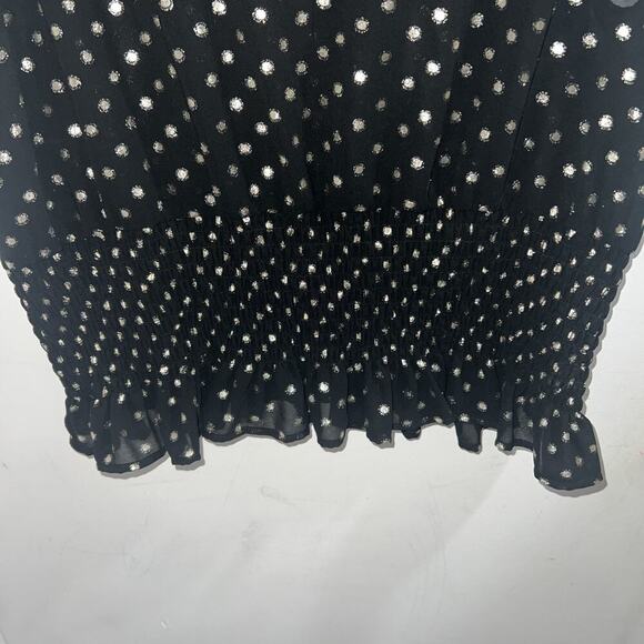 Forever 21 Sleeveless Blouse With Sheer Mesh Dotted 2xl - Picture 4 of 9